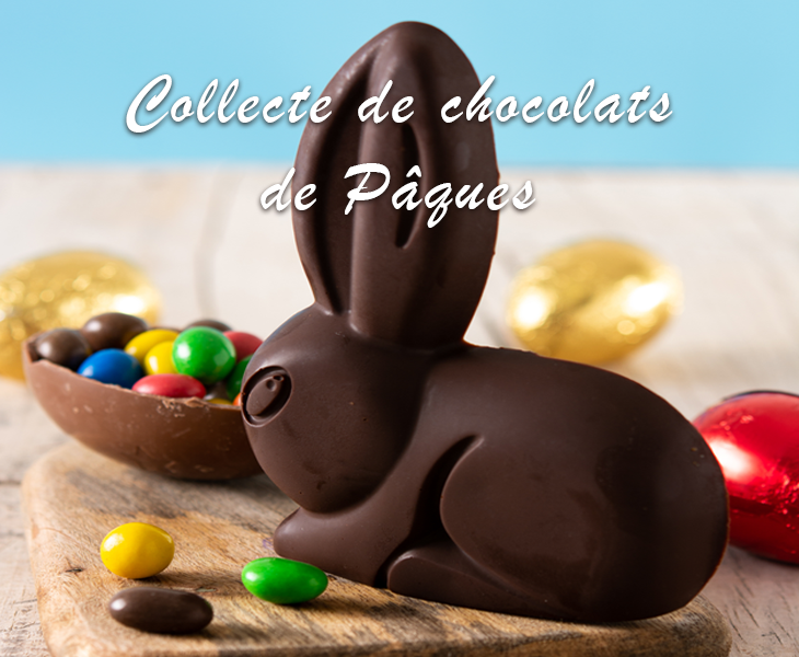 Collecte de chocolats de Pâques